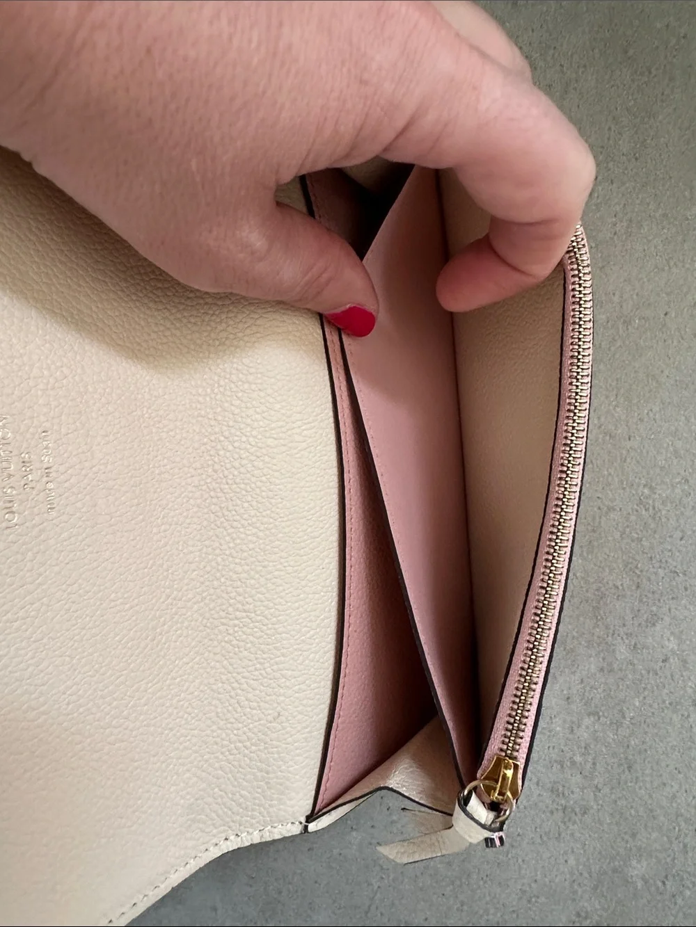 Louis Vuitton AUTH Monogram Empreinte Emilie Rose Poudre Wallet with CoA